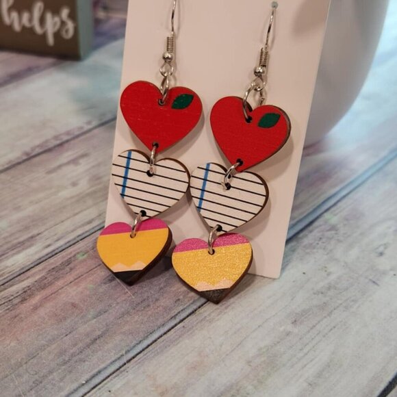 Teacher Dangle Earrings - Picture 3 of 6